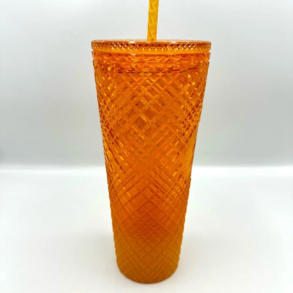 Starbucks Orange Mango Ombre Jeweled Venti Tumbler Cold Cup 24 oz
